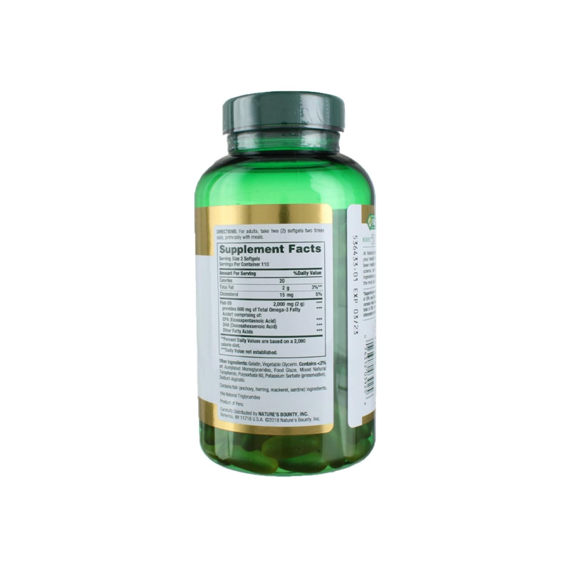 Picture of Nature's Bounty Fish Oil 1000 mg 300mg of omega-3 Coated Softgels- 220 Count