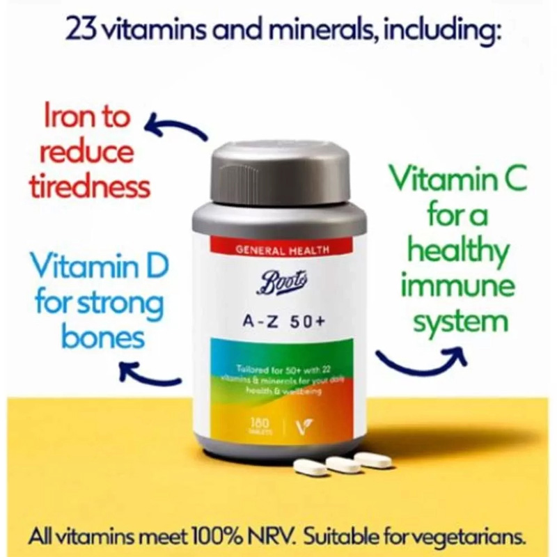 Picture of Boots A-Z 50+ Vitamins & Minerals 180 Tablets
