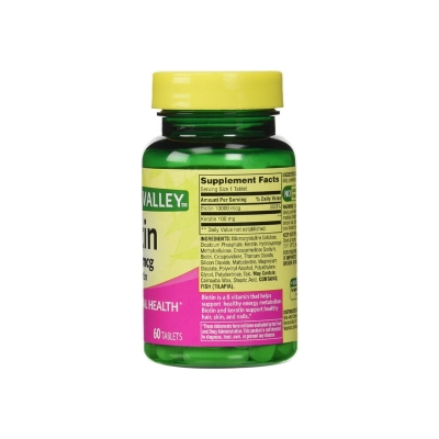Picture of Spring Valley Biotin 10000mcg - 60 Tablets