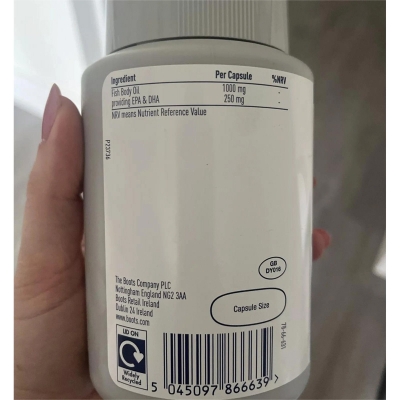 Picture of Boots Omega 3 Fish Oil 1000 mg- 180 Capsules