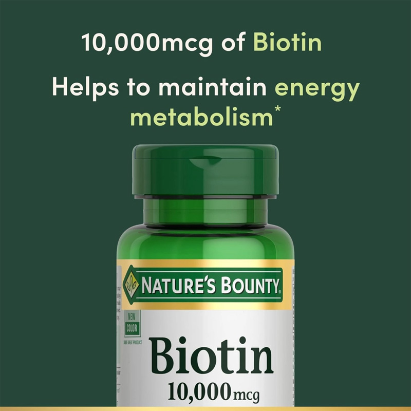 Picture of Nature's Bounty Biotin Supports Healthy Hair Skin Nails 10000mcg 120 Capsules