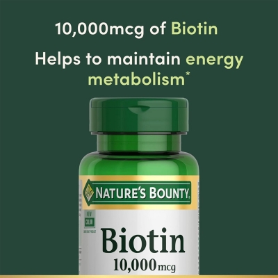 Picture of Nature's Bounty Biotin Supports Healthy Hair Skin Nails 10000mcg 120 Capsules
