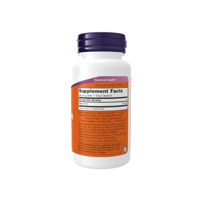 Picture of NOW Melatonin Extra Strength 10 mg - 100 Veg Capsules