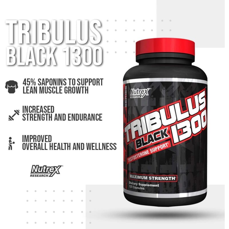 Picture of Tribulus Terrestris for Men by Nutrex Research 1300 mg per Serving-120 Count