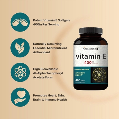 Picture of NatureBell Vitamin E Oil Softgels 400iu Per Serving- 400 Pills