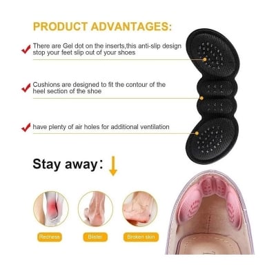 Picture of Shoe Insole  Pads Foot Care Protector High Heel  - 1pair Brown