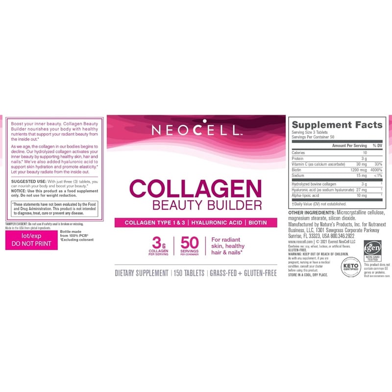 Picture of NeoCell Collagen Beauty Builder -150 Tablets