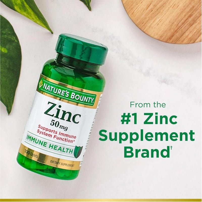 Picture of Nature's Bounty Zinc 50mg 100 Tablets