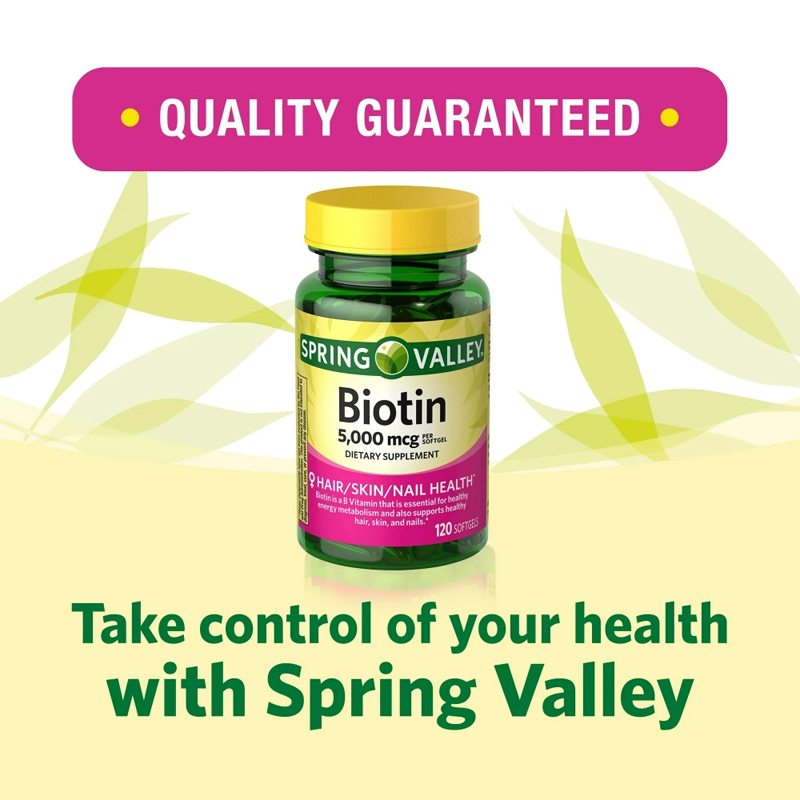 Picture of Spring Valley Biotin 5000mcg - 120 Capsules