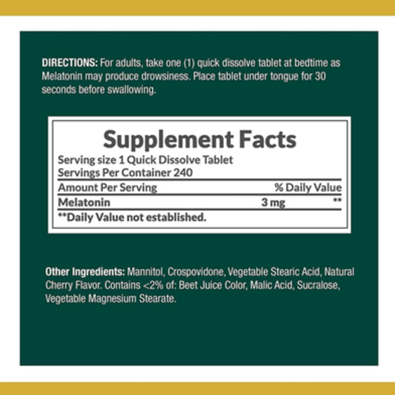 Picture of Nature’s Bounty Melatonin 3mg -120 Tablets