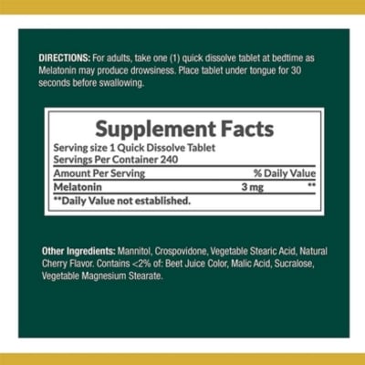Picture of Nature’s Bounty Melatonin 3mg -120 Tablets
