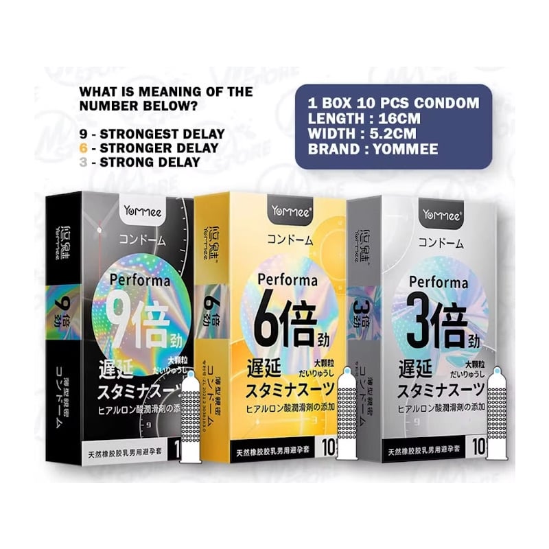 Picture of Yommee Performa Condom - 10 Pcs White