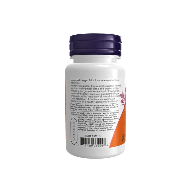 Picture of NOW Melatonin 5 mg Healthy Sleep- 180 Count