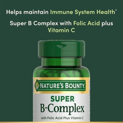 Picture of Nature's Bounty Super B-Complex With Folic Acid Plus Vitamin C - 150 Tablets