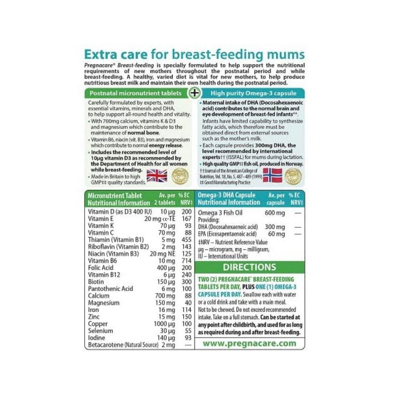 Picture of Vitabiotics Pregnacare Breast-Feeding for After Pregnancy - 84 Tablets