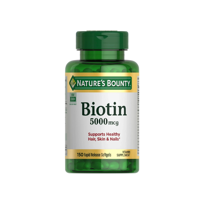 Picture of Nature's Bounty Biotin 5000mcg -150 Capsules Supports Healthy Hair Skin Nails