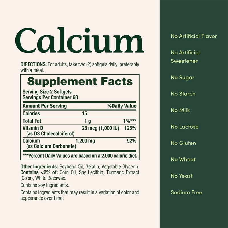 Picture of Nature's Bounty Calcium Vitamin D3 Supports Bone Health - 120 Capsules