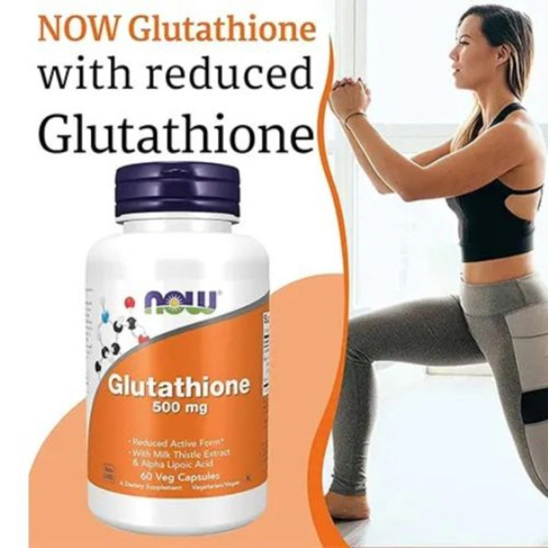 Picture of NOW Glutathione 500 mg With Milk Thistle Extract - 60 Veg Capsules