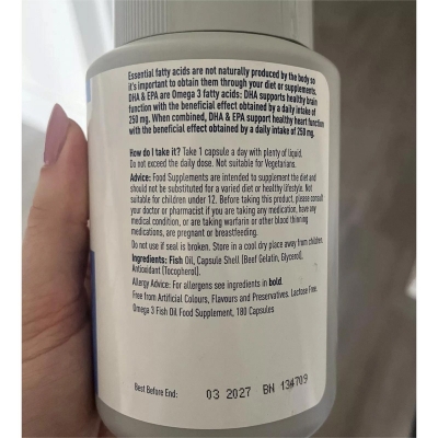 Picture of Boots Omega 3 Fish Oil 1000 mg- 180 Capsules