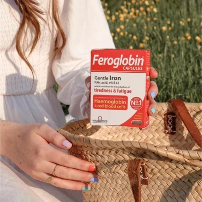 Picture of Feroglobin Capsules Gentle Iron, Folic Acid, Vit B12 