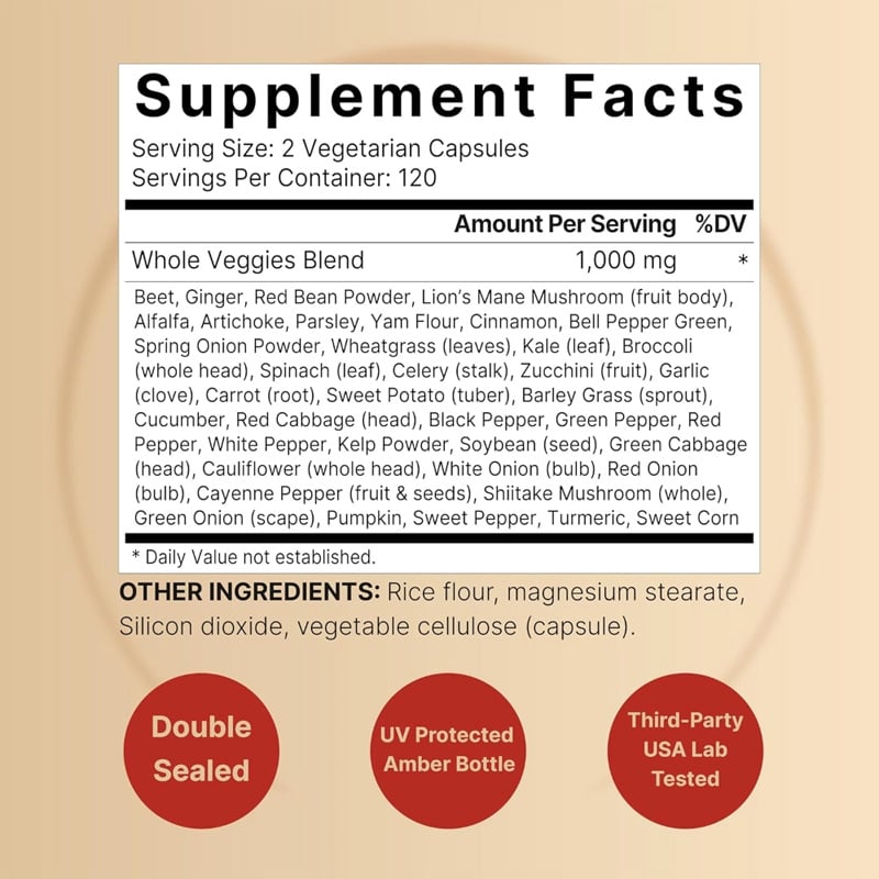 Picture of Naturebell Vaggies Supplement -240 Capsules