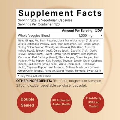 Picture of Naturebell Vaggies Supplement -240 Capsules