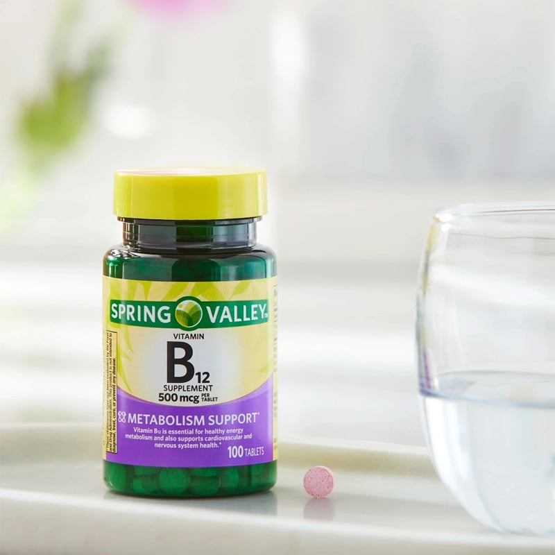 Picture of Spring Valley Vitamin B12 Metabolism Support 500mg - 100 Tablets