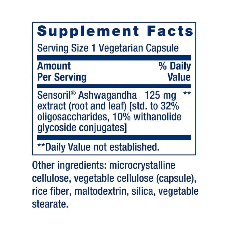 Picture of Life Extension Optimized Ashwagandha - 60 Capsules