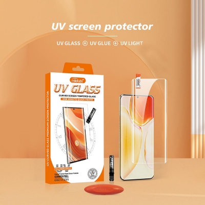 Picture of UV 3D Curved Tempered Glass Easy Install Liquid Full Screen UV Liquid Full Glue Tempered Glass Screen Protector For Edge 50 Pro / iP 15 Pro Max / iP 15 Pro /iP 16 /iP 13/13 pro/14/ iP 16 Pro /ip 12 Pro Max