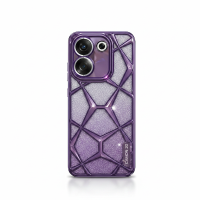 Picture of Luxury Glitter 3D Geometric TPU Soft Case for Tecno Camon 20 – Shockproof Stylish Mobile Cover