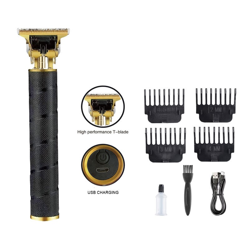 Picture of Vintage V9 Professional Hair Cutting Machine Stainless Steel Barber Trimmer for Men – USB Rechargeable T-Blade Hair & Beard Trimmer, Close Cutting Grooming Machine for Home Car Use Beard Lighter Shaver