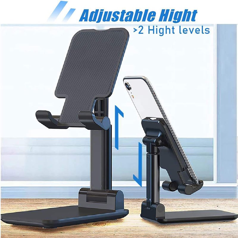 Picture of High Quality Nuoxin Angle Height Adjustable Cell Phone Holder with Silicon Pad for Desk Fully Foldable Portable Mobile Phone Tablet Stand