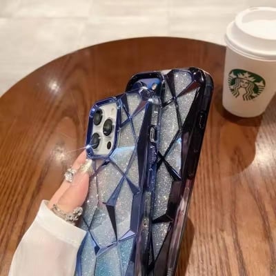 Picture of Luxury Glitter 3D Geometric TPU Soft Case for Tecno Camon 20 – Shockproof Stylish Mobile Cover