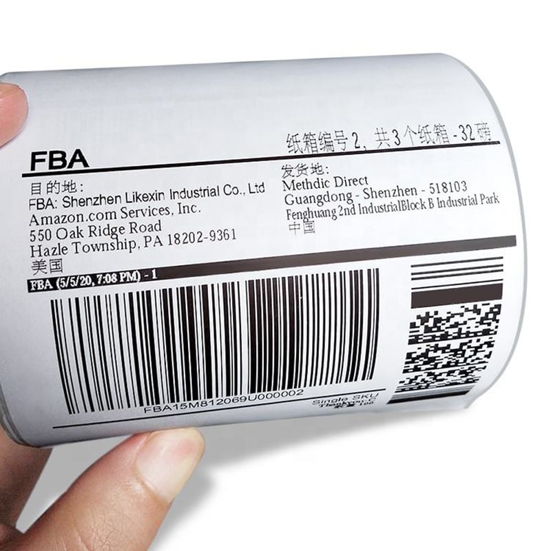 Picture of 75mm x 100mm (3"x4") Thermal Label Sticker Roll – Direct Thermal Shipping Label, Strong Adhesive, Waterproof, Oil-Proof Barcode Sticker for Courier, Daraz, eCommerce & POS Printer