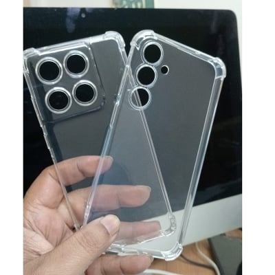 Picture of Mobile Cover For Tecno SPARK 30 4G SPARK 30C 4G CAMON 30 4G SPARK 30 Pro 4G  SPARK GO 2023 SMART 7 POP 7 POP 7 PRO SMART 7 HD Clear Transparent Shockproof TPU Back Cover Case – Anti-Fall 1.5mm Thick Airbag Protection