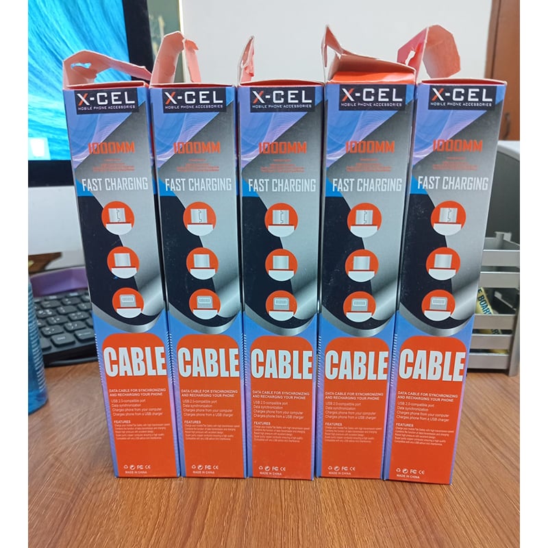 Picture of X-CEL 1000mm Type-C Fast Charging Data Cable | High Speed USB Charging Cable for Android Smartphones | Durable Strong Build | Quick Charge Support | Fast Sync & Data Transfer Cable for All Type-C Devices
