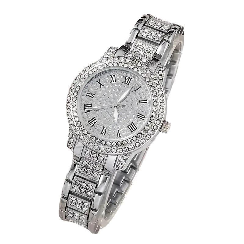 Picture of Best Selling Luxury Crystal Jewellery & Watch Gift Set – 6 in 1 Combo (Gold & Silver)  Perfect for Gift | Party Wear | Premium Fashion Set