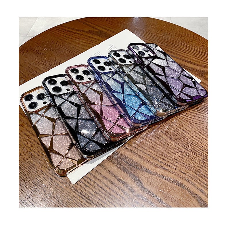 Picture of Luxury Glitter 3D Geometric TPU Soft Case for Tecno Camon 20 – Shockproof Stylish Mobile Cover