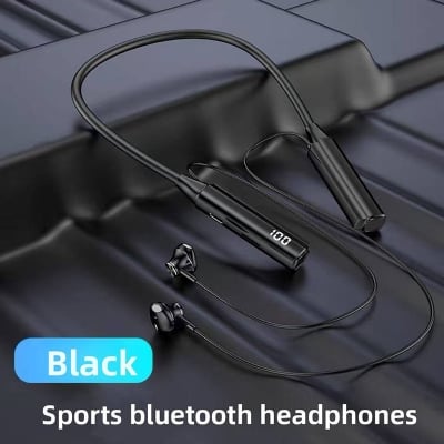 Picture of LEON BASS B2 Wireless Neckband Bluetooth Headphone V5.3 | 200 Hours Playback | Type-C Fast Charging | Memory Card Support | ENC Noise Reduction Sports Earphone