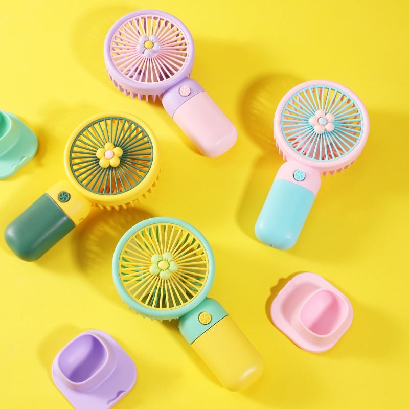 Picture of Factory Price Cute Flower Wireless Custom Handheld Fan Outdoor Mini Portable Usb Fan