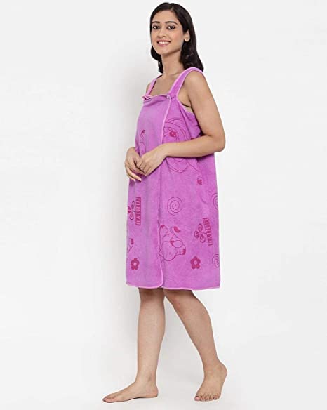 Picture of Bath dress Bath Gown bath towel Home Nightwear Microfiber Women Bathrobe