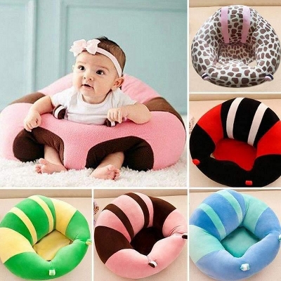 Picture of Baby Support Seat Cute Baby Sofa Chair for Sitting Up, Comfy Plush Infant Seats with Stuffing Inside for 4-11 Months Baby