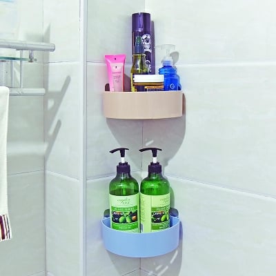 Picture of Bathroom rack self-adhesive suction cup wash storage rack triangle storage suction cup rack - Toothbrush Holder