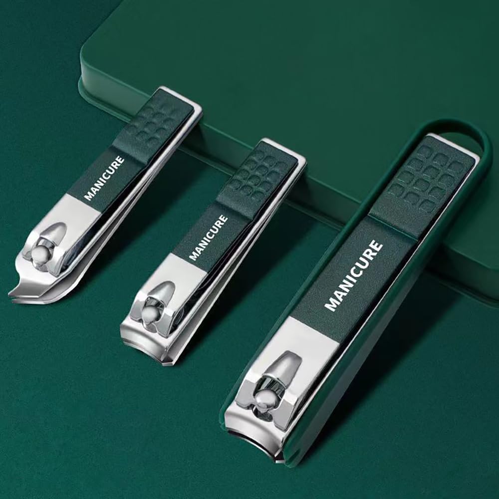Picture of Nail Care Deluxe Grooming Kit – 4-Piece Stainless Steel Nail Clippers, Angled Precision Trimmer, Nano Glass File and Protective Case