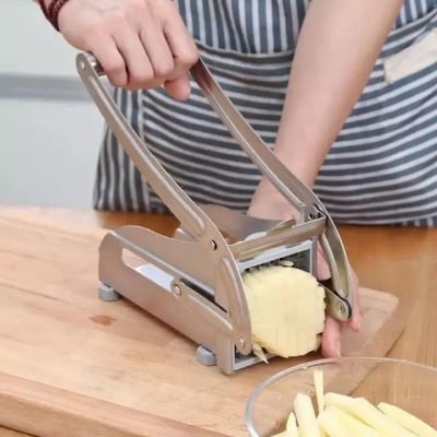 Picture of FryMaster Heavy-Duty Stainless Steel French Fry Cutter and Potato Slicer for Restaurant and Home Use