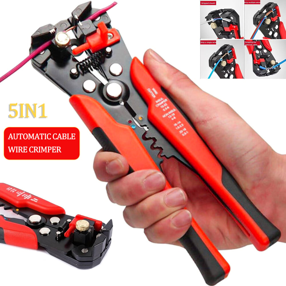 Picture of WireMaster Precision Self-Adjusting Cable Stripper and Terminal Crimping Pliers
