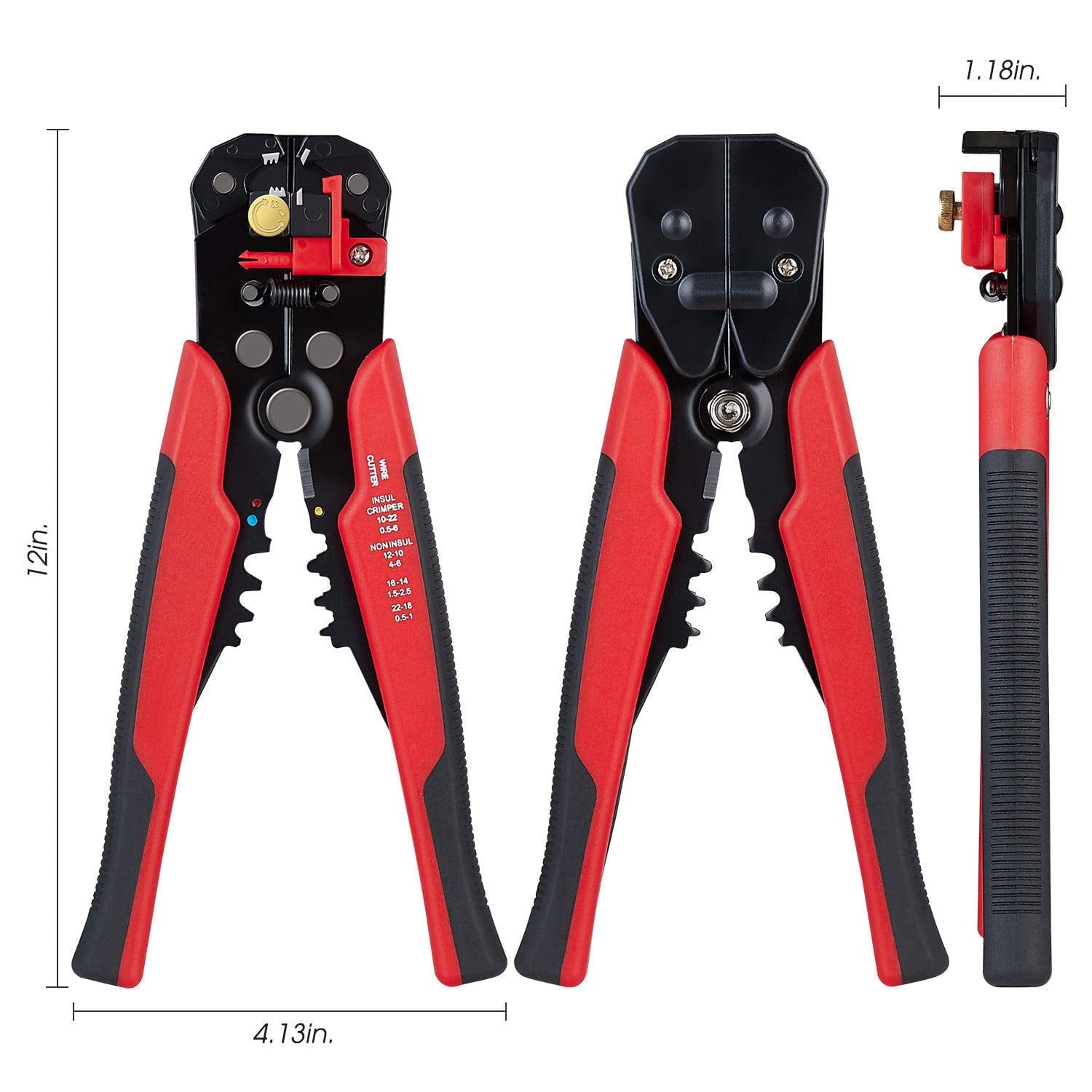 Picture of WireMaster Precision Self-Adjusting Cable Stripper and Terminal Crimping Pliers