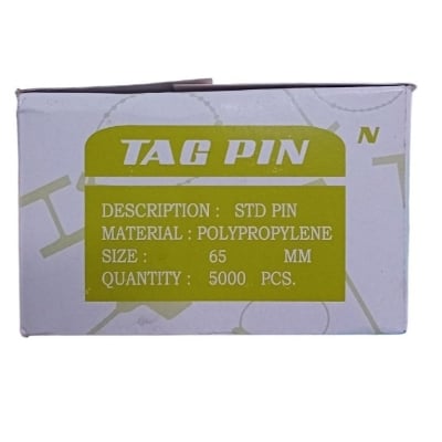 Picture of Tag Gun Pin T Shape Plastic Tag Gun Pin (White Color / Black Colours) - Tag Gun - Tag Pin Barbs Pin Sturdy Durable Efficient Economical I Fine Pins Different Size Advible 