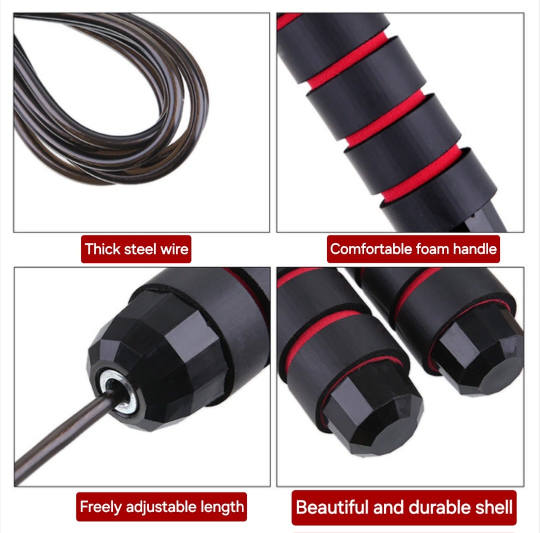 Picture of Jump Rope Adult Steel Wire Skipping Rope For Men And Women To Lose Weight Bearing Fitness Fat-burning Special Skipping Rope Jumping Rope For Students Special For High School Entrance Examination Sporting Goods Physical Training - Less Maintenance