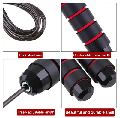 Picture of Jump Rope Adult Steel Wire Skipping Rope For Men And Women To Lose Weight Bearing Fitness Fat-burning Special Skipping Rope Jumping Rope For Students Special For High School Entrance Examination Sporting Goods Physical Training - Less Maintenance